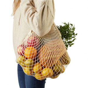 Sac fourre-tout en coton maillé réutilisable, grand format, personnalisable, écologique, style vintage, idéal pour les légumes et l'emballage – Prix abordable - Product Image 3