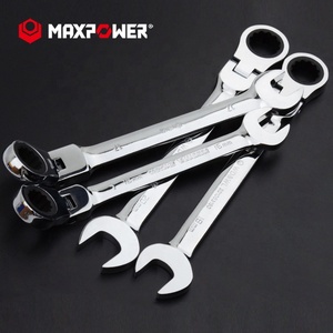 Catraca de Combinação de Cabeça Flexível Métrica para Serviço Pesado com Engrenagem de 72 Dentes, Chave de Ferramenta Catraca Preta - Product Image 5