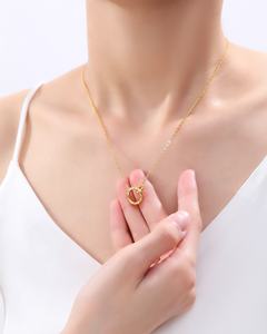 Collar con Colgante de Eslabones de Plata de Ley 925 Chapado en Oro de 18K, Estilo Minimalista y Moderno de Silver City, Unisex, Regalo de Compromiso o Aniversario - Product Image 3