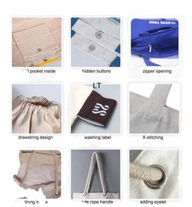Sacs en toile personnalisables avec logo, taille et couleur sur mesure, marque OEM, impression personnalisée, sacs en coton durables, écologiques, réutilisables, fermeture personnalisée - Product Image 6