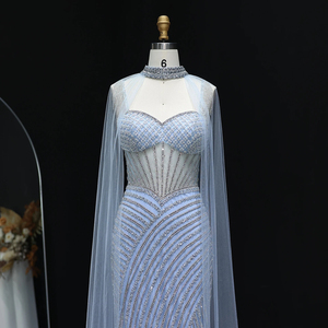 Jancember LSZ070 belles robes de soirée sirène bleu gland chérie - Product Image 2