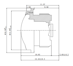 Ống kính máy ảnh dễ dàng cài đặt 4G video chuông cửa ống kính 3MP 1/2.7 "F2.0mm M12 góc rộng CCTV Ống kính máy ảnh cho xe ô tô - Product Image 6