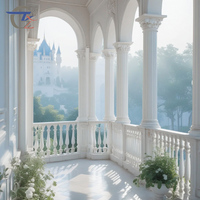 Vente directe d'usine, balustrade en GRC, garde-corps orné, design sculpté, villa de luxe, balcon, balustrade, clôture