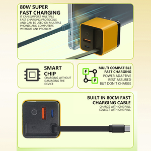 3 Trong 1 Sạc 80 W <span class=keywords><strong>Max</strong></span> Sạc Nhanh Module <span class=keywords><strong>V</strong></span>ới Loại C Cáp Cổng USB 80 Watt Có Thể Thu <span class=keywords><strong>V</strong></span>ào Điện Thoại Sạc Cho iPhone Máy Tính Xách Tay - Product Image 6