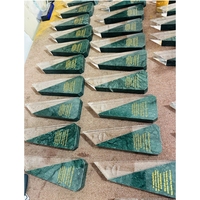 Trophée personnalisable en verre cristal ADL, marbre vert, impression UV, pour événements sportifs et professionnels, décoration, logo et texte personnalisés