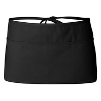 Tablier de Serveur Personnalisé Noir à 3 Poches – Tablier Court pour Serveurs et Serveuses