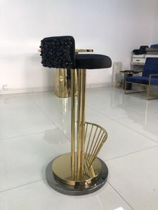 Luxury Rose Back <strong>bar</strong> Chair Velvet <strong>Gold</strong> Stainless Steel <strong>bar</strong> <strong>Stool</strong> - Product Image 5