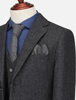 2023 Costume ODM OEM laine Tweed affaires hommes costumes robe de mariée vêtements d'hiver smoking ensembles mince costume 3 pièces hommes costumes