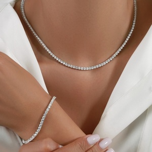 Chaîne Tennis Hip Hop en Argent S925 en Gros, 2mm à 6.5mm, Collier en Moissanite VVS Haute Transparence pour Hommes et Femmes, Style Cubain - Product Image 3