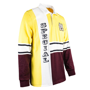 Maillot de <span class=keywords><strong>Rugby</strong></span> Tricoté Teinture de Fil 100% Recycler Polyester Rayé 350gsm Pull de <span class=keywords><strong>Rugby</strong></span> à Manches Longues - Product Image 2