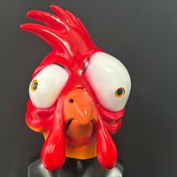 Masque en latex rigolo de coq, fabriqué en usine, pour adulte, couvre-tête intégral en caoutchouc, idéal pour Halloween, déguisement, fête, fournisseur