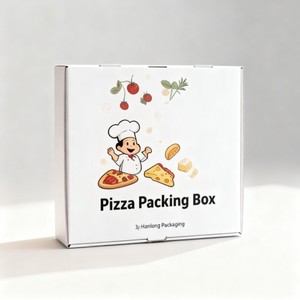 Boîte à pizza blanche avec logo personnalisé Boîte d'emballage alimentaire ondulée en papier kraft écologique Boîte de papier à <span class=keywords><strong>tarte</strong></span> biodégradable de haute qualité - Product Image 5