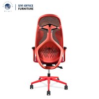 Chaise de bureau ergonomique moderne en maille avec rotation à 360 degrés, hauteur réglable, inclinable