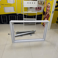 Boîte à lumière LED en alliage d'aluminium et acrylique 3*2FT/91.5*61cm avec option de suspension, cadre rectangulaire pour affiches publicitaires