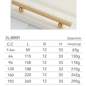 Solid Brass Elegant Modern Bar Pull, Solid Brass Single Hole <strong>Handle</strong> for <strong>Flush</strong> Mount on Cabinet and Furniture - Product Image 2