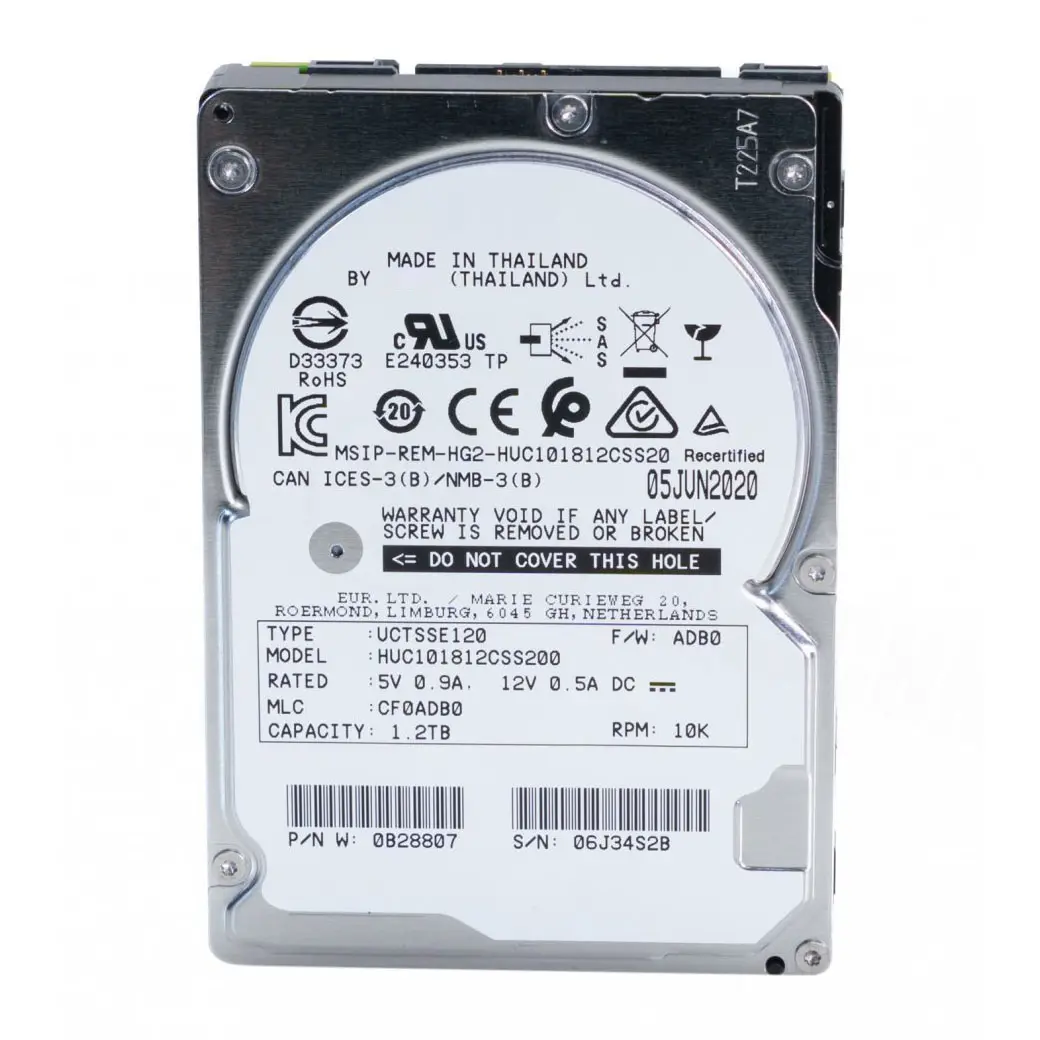 Kualitas Terbaik Hard drive HDD 2.5 inci 10000 RPM SAS 12 Gb/s Hard Disk drive HDD 1.2TB HDD