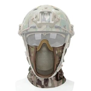Solid Camouflage Quick Dry Wire Mesh Polyester <b>Face</b> Mask Head Scarf New Tactical <b>Balaclava</b> for Hunting - Product Image 2