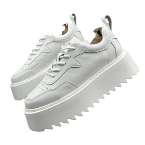 Chaussures de skate décontractées pour hommes, nouvelle collection automne, en cuir synthétique, à semelle épaisse, rehaussantes, respirantes, à lacets - Product Image 6