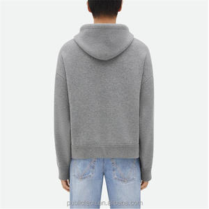 Sudadera CON CAPUCHA DE Cachemira de gran tamaño gris de alta calidad para hombre, sudadera básica en blanco al por mayor, Sudadera con capucha de lana Unisex de 300gsm - Product Image 2