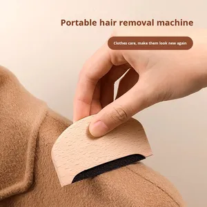 Wholesale Eco-Friendly Durable Wooden Handle Beech Wood Double-Sided Non-Damaging Manual Large Clothing Lint Roller Scraper - Product Image 2
