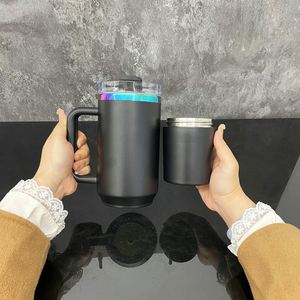 Taza de sublimación de acero inoxidable de doble pared de 40 oz con compartimento oculto, tapa con pajita y aislamiento, apta para contacto con alimentos, para viaje y almacenamiento 2 en 1 - Product Image 2
