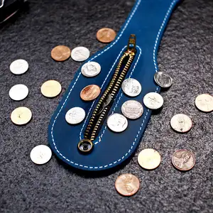 Nouveau porte-cartes en cuir mince portefeuille porte-monnaie avec porte-clés sac de rangement portable étui en cuir