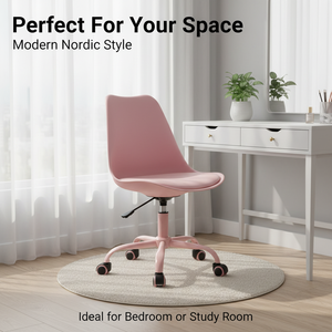 Chaise de bureau moderne à la mode en gros en plastique rose chaise pivotante en cuir Pu 100 Mm Chrome Gas Lift Hello Kitty chaise pivotante - Product Image 2