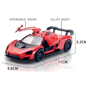 4 styles, modèle de voiture de course en métal et plastique à l'échelle 1/43, à tirer en arrière, avec <span class=keywords><strong>portes</strong></span> ouvrables, voiture de sport en métal moulé sous pression avec roues mobiles pour enfants - Product Image 3