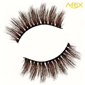 Cils en bande marron de qualité supérieure - Collection Cacao Naturel - Sans cruauté - Réutilisables - Matériau PBT ultra doux - Résolvent le problème de compatibilité des cils noirs - Product Image 1