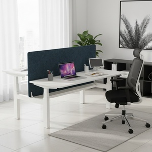 โต๊ะทำงานปรับระดับความสูงได้ด้วยมอเตอร์คู่ สำหรับสำนักงาน โครงการจัดหาซัพพลายเออร์ โต๊ะไฟฟ้าแบบยืน สำหรับการสั่งซื้อจำนวนมากขององค์กร - Product Image 1