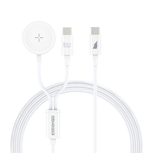 Cable de Carga Rápida 2 en 1 Tipo-C a Tipo-C de 6A con Logotipo OEM Personalizado, Conductor de Cobre Puro, Magnético, para Reloj Inteligente IOS - Product Image 3