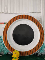 Plate-forme gonflable de bateau en forme d'hexagone de dock flottant gonflable de yacht de sports nautiques