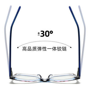 Montures de lunettes carrées Tr90, protection anti-lumière bleue, monture complète, unisexe, verres en polycarbonate, fabriqué à Taizhou - Product Image 5