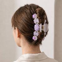 MUJU Pinces à cheveux en résine faites à la main, motif cœur et patte, 10,5 cm, 39g, avec paillettes, style Kawaii, pinces papillon, logo personnalisé, carte codée, usage quotidien