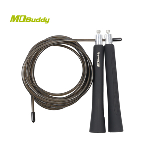 MDBuddy Cable personalizado <span class=keywords><strong>Cuerda</strong></span> <span class=keywords><strong>de</strong></span> saltar con mango Cable <span class=keywords><strong>de</strong></span> alambre <span class=keywords><strong>de</strong></span> acero - Product Image 1