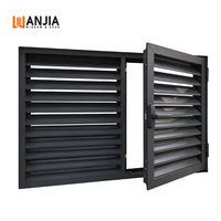 Volets en aluminium à persiennes en verre thermolaqués pour intérieur de maison, pare-soleil et isolation thermique