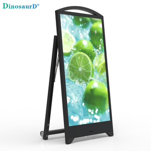 Venta caliente 32 43 55 pulgadas alimentado por batería publicidad suelo de pie tótem LCD pantalla inalámbrica interior móvil señalización Digital - Product Image 4