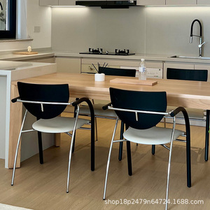 Fauteuil design de style nordique pour salon, avec rembourrage en mousse, minimaliste, décontracté, rétro - Product Image 4