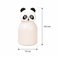 Bouteille d'eau miniature isotherme en acier inoxydable 316 de 10 oz avec couvercle, tête d'animal en silicone 3D personnalisée pour enfant, idéale pour les voyages et l'école