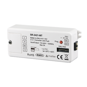 Convertisseur 2-en-1 Matter pour <span class=keywords><strong>DALI</strong></span> DT8 RGBWA+0/1-10V, Haut-parleur vocal intelligent Matter Bridge pour la maison connectée - Product Image 1
