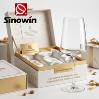 Verre à vin en cristal personnalisé de luxe, design texturé, verres à vin pour cadeaux de mariage