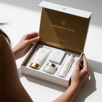 Emballage personnalisé en boîte magnétique pour ensemble de sérums de soin de la peau avec fournisseur d'emballages cadeaux haut de gamme et cosmétiques FSC
