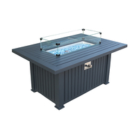 Table de foyer rectangulaire de 52 "x 35"/mobilier d'extérieur/foyer au gaz propane