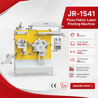 Machine d'impression d'étiquettes textiles Flexo 5 couleurs certifiée CE JR-1541 pour vêtements