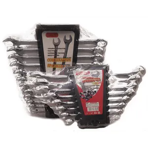 GK-B011 6-10PCHigh Quality Factory Directly Sold Hot Combined Steel Ratchet Wrench Set Tool Dual-use Wrench For Auto Repair