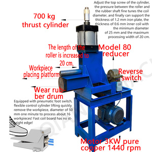 Machine à cintrer les tôles semi-automatique pneumatique en aluminium, acier inoxydable et carbone de petit diamètre - Product Image 1