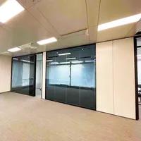 מודרני מודולרי זכוכית מחיצת קיר מתקפל משרד מחיצה קבועה קיר משרד זכוכית מחיצה