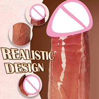 Chiyuan Weicher ABS Ferngesteuerter Heizender Realistischer Dildo Vibrator für Frauen Vibrierender Penis Silikon Elektrischer Stoß-Dildo Sexspielzeug