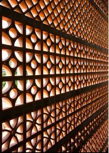 High Quality Traditional Style Customizable Facade <b>Bricks</b> 4-Leaves Screen Tile Sintered Hollow Firebrick Clay From Vietnam - Product Image 3