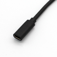 Grosir kabel pengisi daya Cepat USB 3.0 a Male ke USB Tipe c Female, kabel pengisian daya Cepat OTG hitam untuk komputer
